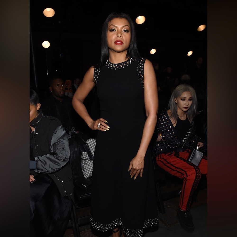 ALEXANDER WANG • BLACK KNIT EYELET EMBELLISHED • SLEEVELESS MIDI DRESS